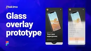 Glass overlay with sliding animation in figma