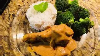 piernas de pollo en crema de chipotle