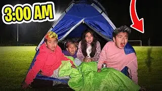 ACAMPAMOS UNA NOCHE EN UNA CANCHA DE FÚTBOL *miedo*