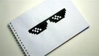 Drawing on the cells. Cool glasses. Simple drawings