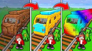 Mikey & JJ from POOR to SUPER OP TRAIN (Maizen Minecraft)