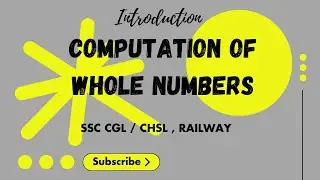 computation of whole numbers | properties of whole numbers | Quantitive Aptitude