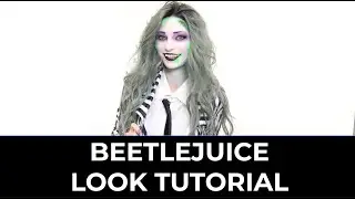 Beetlejuice Look Tutorial - Glam Version with Makeup and Wig Details