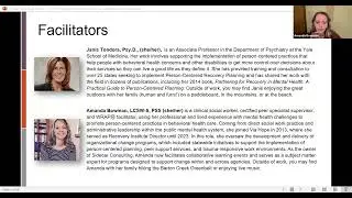 PCRP Consultation Corner 2: Creation of PCRP Document-Partnering, Goal Discovery & Real Life Results
