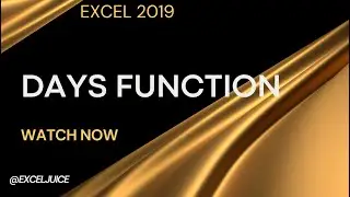 Days function | Excel juice