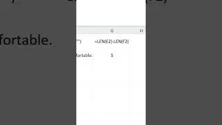 How to return the character and word count of strings in Excel