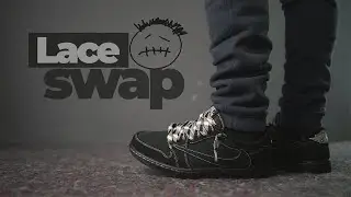 TRAVIS SCOTT BLACK PHANTOM Jordan 1 Low LACE SWAP: Unboxing | On Feet | How to Style Detailed Look