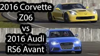 2016 Audi RS6 Avant vs 2016 Corvette Z06 Top Gear