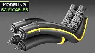 SCI FI Cables Cinema 4D Hard Surface Modeling Tutorial | Free Project |