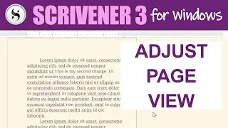 Scrivener 3 for Windows: How to Customise Page View