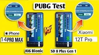 Xiaomi 12T Pro Vs iPhone 14 Pro Max PUBG Test | Comparison