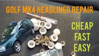 Car headliner repair / ремонт обвисшего потолка автомобиля
