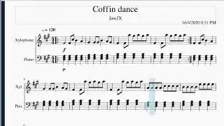 Coffin Dance XYLOPHONE VERSION!!! Astronomia Meme Sheet Music