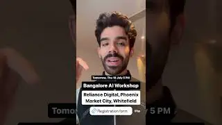 Free Bangalore AI Workshop tomorrow on July 18 at Reliance Digital, Phoenix Market City from 5 PM!