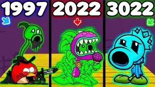 FNF Character Test | Gameplay VS Playground | CHOMPER, CORRUPTED PEA AND BIRD, SNOW PEA evo