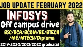 Job Update || Infosys Off Campus Drive February 2022