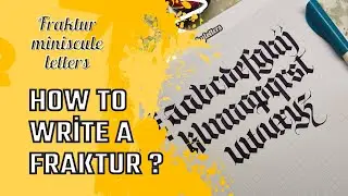 Fraktur Calligraphy Miniscule (lowercase) Letters | Fraktur Kaligrafi Küçük Harfler | hyletters