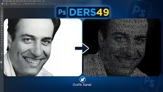 PHOTOSHOP DERSLERİ CC 2022 / Yazı ile Portre Efekti Oluşturma Tipografi ders 49