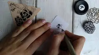 I draw in Zentangle style on bijou / Рисую в стиле Zentangle на бижу