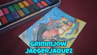 Watercolor Painting | Drawing Grimmjow Jaegerjaquez From Bleach |