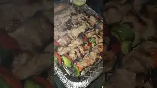 shish kebab mix,home cooked on small camping barbecue :)