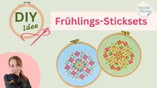 Sticksets im Kreuzstich mit Blumenmotiven