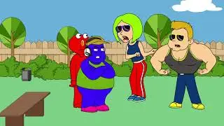 Elmo And Barney Meet Karen At The Park!
