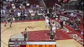 Yao Ming dominates the Seattle Supersonics