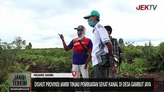 DISHUT PROVINSI JAMBI TINJAU PEMBUATAN SEKAT KANAL DI DESA GAMBUT JAYA