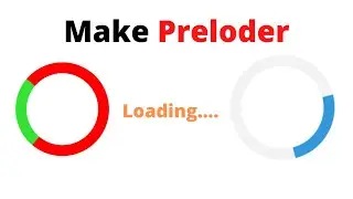 how to make a preloder | website loder using HTML CSS