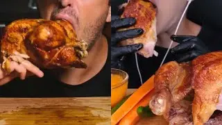 Mukbangers consuming a whole Rotisserie Chicken