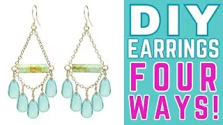 How to Make Chandelier Earrings (4 ways) Beginner Friendly DIY