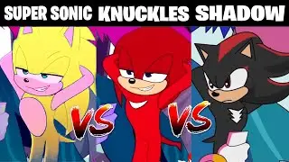 SUPER SONIC VS KNUCKLES VS SHADOW | ZERO TWO DODGING MEME ANIMATION