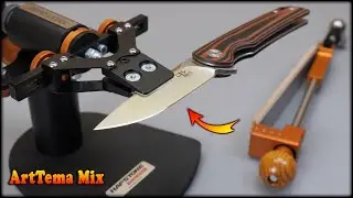 Hapstone RS | The technique of sharpening the convex cutting edge of a folding knife.