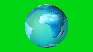 3D Blue Earth Globe Rotating on Green Screen|GreenScreen Videos 