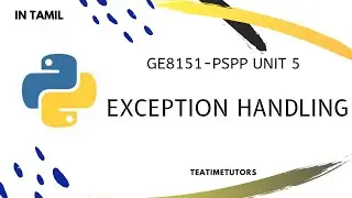 Errors and exceptions | Exception handling in Python Tamil