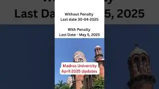 Madras university distance education April 2025 exam updates 