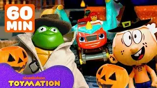 60 MINUTES of Costume Races & Adventures w/ Blaze, SpongeBob, Loud House & More TOYS! 🎃 | Toymation