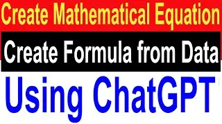 Create Equation Formula from Data Table | Convert Data to Formula for Research using ChatGPT