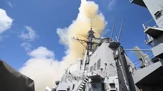 USS Roosevelt launches SM-3 missile during exercise Formidable Shield 2019
