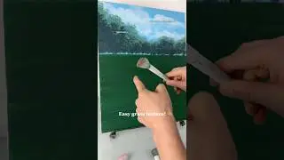 How to paint easy grass texture! 🎨🖌️ 