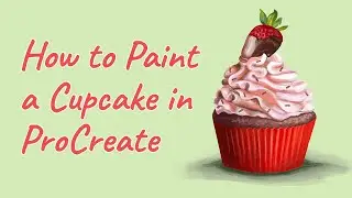 How to paint a Cupcake!! Dessert food illustration in Procreate