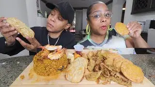 FIRST TIME TRYING SEAFOOD PAELLA AND "BEEF WELLINGTON" MUKBANG WITH MY BEST FRIEND