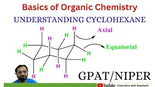 How to draw the chair form of Cyclohexane|| Basics of Chemistry #education #gpat #niper #chemistry
