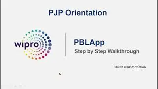 Wipro PJP Orientation Session || PJP Wipro || PBLApp || @SkillsImprovement