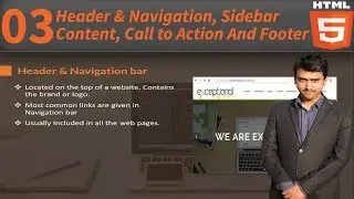 Header & Navigation, Sidebar, content, Call to Action And Footer | HTML page Layout