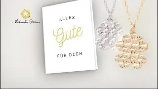Glänzende Grüße - Geschenkkarte mit Schmuckstück