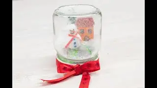 Como fazer um globo de neve com paisagem natalícia  – Manualidades para crianças