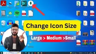 How to change icon size on Windows 10 || Change Font Icon Size