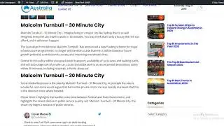Malcolm Turnbull   30 Minutes City